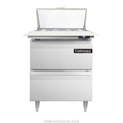 Continental Refrigerator DL27-8C-D Refrigerated Counter, Sandwich / Salad Top