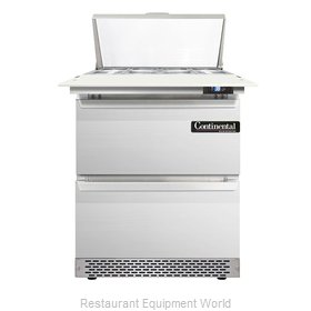 Continental Refrigerator DL27-8C-FB-D Refrigerated Counter, Sandwich / Salad Top