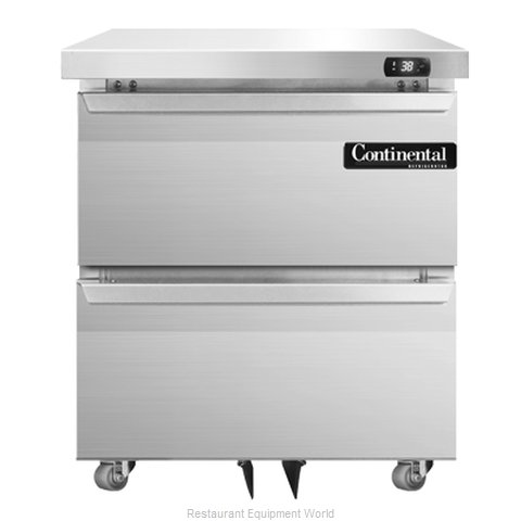 Continental Refrigerator DL27-SS-U-D Refrigerator, Undercounter, Reach-In