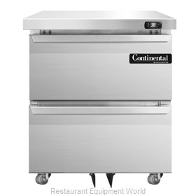 Continental Refrigerator DL27-SS-U-D Refrigerator, Undercounter, Reach-In