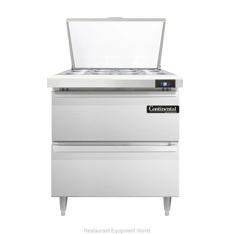 Continental Refrigerator DL32-12M-D Refrigerated Counter, Mega Top Sandwich / Sa