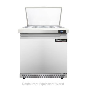 Continental Refrigerator DL32-12M-FB Refrigerated Counter, Mega Top Sandwich / S