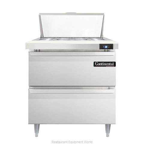 Continental Refrigerator DL32-8-D Refrigerated Counter, Sandwich / Salad Top