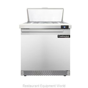 Continental Refrigerator DL32-8-FB Refrigerated Counter, Sandwich / Salad Top