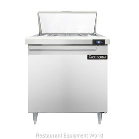 Continental Refrigerator DL32-8 Refrigerated Counter, Sandwich / Salad Top