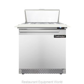 Continental Refrigerator DL32-8C-FB Refrigerated Counter, Sandwich / Salad Top