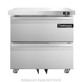 Continental Refrigerator DL32-SS-U-D Refrigerator, Undercounter, Reach-In