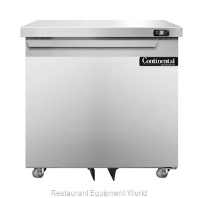 Continental Refrigerator DL32-SS-U Refrigerator, Undercounter, Reach-In