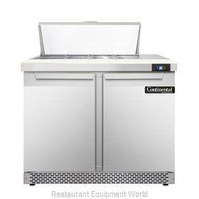 Continental Refrigerator DL36-8-FB Refrigerated Counter, Sandwich / Salad Top