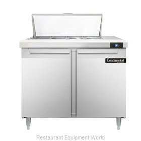 Continental Refrigerator DL36-8 Refrigerated Counter, Sandwich / Salad Top