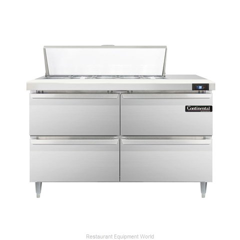 Continental Refrigerator DL48-10-D Refrigerated Counter, Sandwich / Salad Top