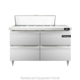 Continental Refrigerator DL48-10-D Refrigerated Counter, Sandwich / Salad Top