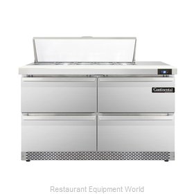 Continental Refrigerator DL48-10-FB-D Refrigerated Counter, Sandwich / Salad Top