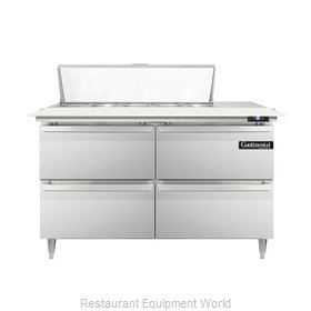 Continental Refrigerator DL48-10C-D Refrigerated Counter, Sandwich / Salad Top