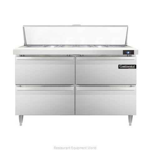 Continental Refrigerator DL48-12-D Refrigerated Counter, Sandwich / Salad Top