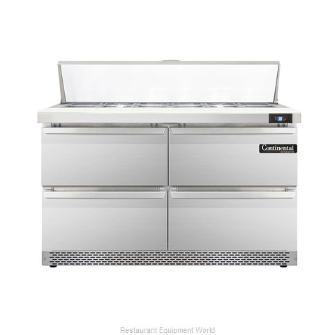 Continental Refrigerator DL48-12-FB-D Refrigerated Counter, Sandwich / Salad Top