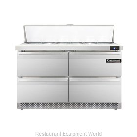 Continental Refrigerator DL48-12-FB-D Refrigerated Counter, Sandwich / Salad Top