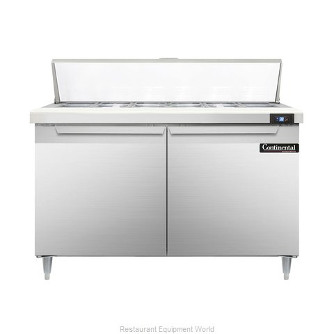 Continental Refrigerator DL48-12 Refrigerated Counter, Sandwich / Salad Top