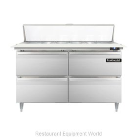 Continental Refrigerator DL48-12C-D Refrigerated Counter, Sandwich / Salad Top