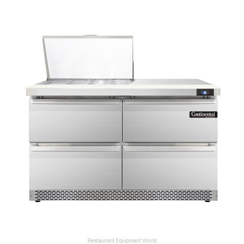Continental Refrigerator DL48-12M-FB-D Refrigerated Counter, Mega Top Sandwich / (Magnified)