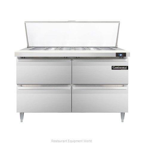 Continental Refrigerator DL48-18M-D Refrigerated Counter, Mega Top Sandwich / Sa