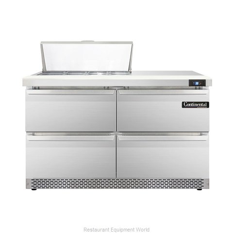 Continental Refrigerator DL48-8-FB-D Refrigerated Counter, Sandwich / Salad Top