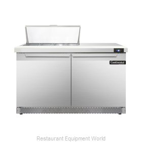 Continental Refrigerator DL48-8-FB Refrigerated Counter, Sandwich / Salad Top
