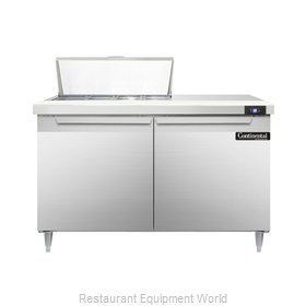 Continental Refrigerator DL48-8 Refrigerated Counter, Sandwich / Salad Top