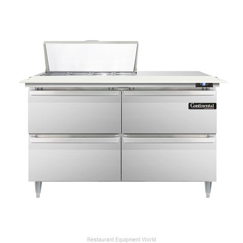 Continental Refrigerator DL48-8C-D Refrigerated Counter, Sandwich / Salad Top