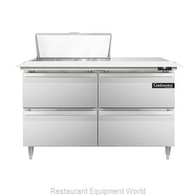 Continental Refrigerator DL48-8C-D Refrigerated Counter, Sandwich / Salad Top