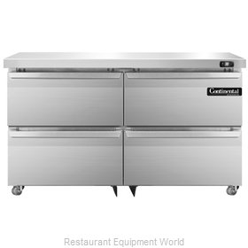 Continental Refrigerator DL48-SS-U-D Refrigerator, Undercounter, Reach-In