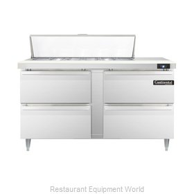 Continental Refrigerator DL60-12-D Refrigerated Counter, Sandwich / Salad Top