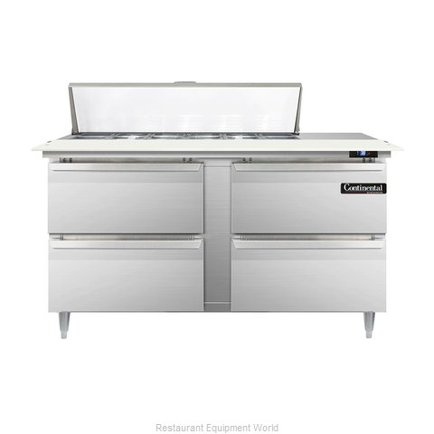 Continental Refrigerator DL60-12C-D Refrigerated Counter, Sandwich / Salad Top