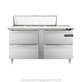 Continental Refrigerator DL60-12C-D Refrigerated Counter, Sandwich / Salad Top