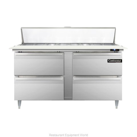 Continental Refrigerator DL60-16C-D Refrigerated Counter, Sandwich / Salad Top