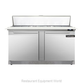 Continental Refrigerator DL60-16C-FB Refrigerated Counter, Sandwich / Salad Top