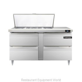 Continental Refrigerator DL60-18M-D Refrigerated Counter, Mega Top Sandwich / Sa