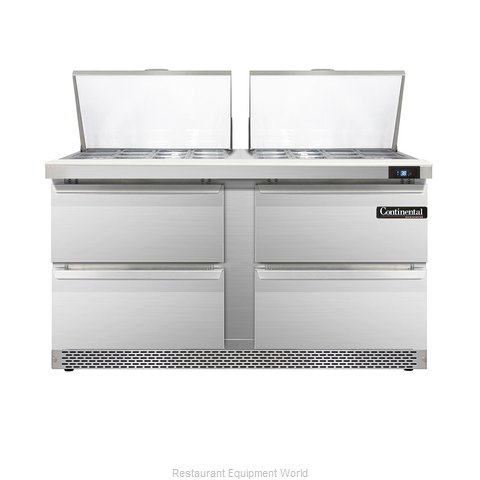 Continental Refrigerator DL60-24M-FB-D Refrigerated Counter, Mega Top Sandwich /