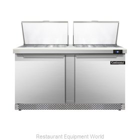 Continental Refrigerator DL60-24M-FB Refrigerated Counter, Mega Top Sandwich / S