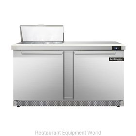Continental Refrigerator DL60-8-FB Refrigerated Counter, Sandwich / Salad Top