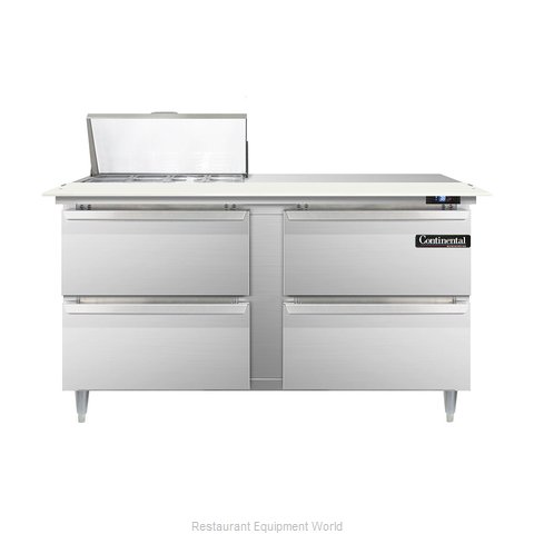 Continental Refrigerator DL60-8C-D Refrigerated Counter, Sandwich / Salad Top