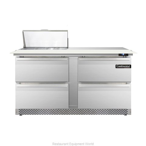 Continental Refrigerator DL60-8C-FB-D Refrigerated Counter, Sandwich / Salad Top