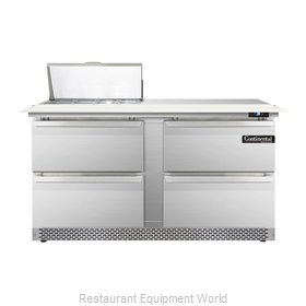 Continental Refrigerator DL60-8C-FB-D Refrigerated Counter, Sandwich / Salad Top