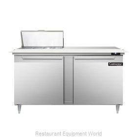 Continental Refrigerator DL60-8C Refrigerated Counter, Sandwich / Salad Top