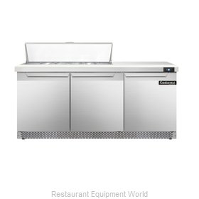 Continental Refrigerator DL72-12-FB Refrigerated Counter, Sandwich / Salad Top