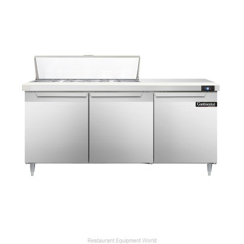 Continental Refrigerator DL72-12 Refrigerated Counter, Sandwich / Salad Top