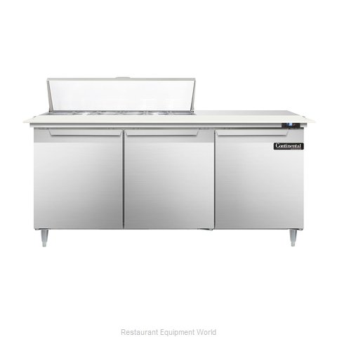 Continental Refrigerator DL72-12C Refrigerated Counter, Sandwich / Salad Top