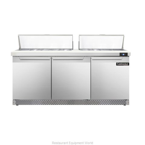 Continental Refrigerator DL72-18-FB Refrigerated Counter, Sandwich / Salad Top