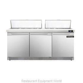 Continental Refrigerator DL72-18-FB Refrigerated Counter, Sandwich / Salad Top