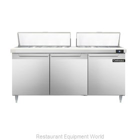 Continental Refrigerator DL72-18 Refrigerated Counter, Sandwich / Salad Top